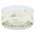 Brightbomb Two Light Indoor Flush Mount Ceiling Fixture, White BR2169873